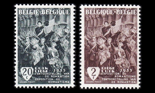 Belgia 1020-1 ** Näyttely Romantiikka Liègen alueella (195