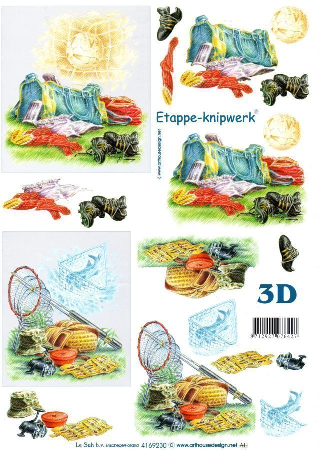 3D  "HARRASTUSTEN PARISSA...Kalastusta & Jalkapalloa"