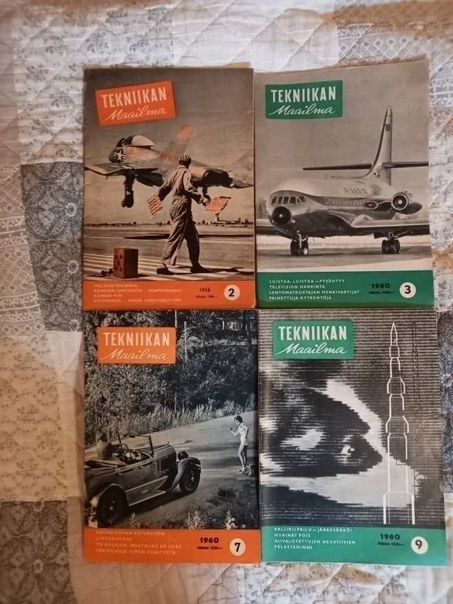 4 kpl Tekniikan maailma 1958-1960