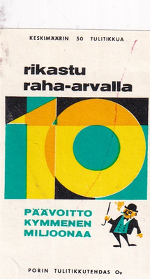 Rikastu raha-arvalla päävoitto 10  miljoonaa  b502