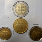 Slovakia. 0,10€, 0,20€, 0,50€, 2€. 4 kolikkoa v.2009. - pikkukuva 1