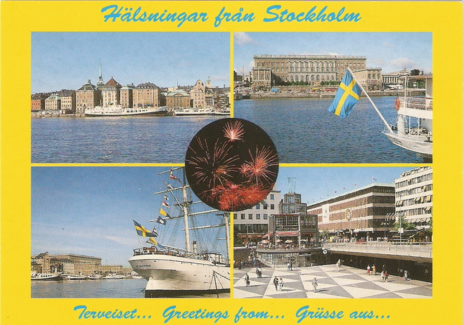 Ruotsi, Stockholm: 4-kuva, terveiset Tukholmasta