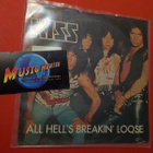 KISS - ALL HELL'S BREAKIN' LOOSE EX-/EX+ 7'' SINGLE - pikkukuva 1