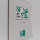 Språk & Stil - Tidskrift för svensk språkforskning 22:1/2012 - pikkukuva 1