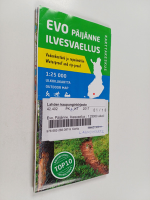 Evo Päijänne Ilvesvaellus ulkoilukartta 1:25 000
