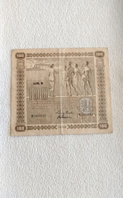 Suomi 100 markan seteli 1939 vuodelta siisti