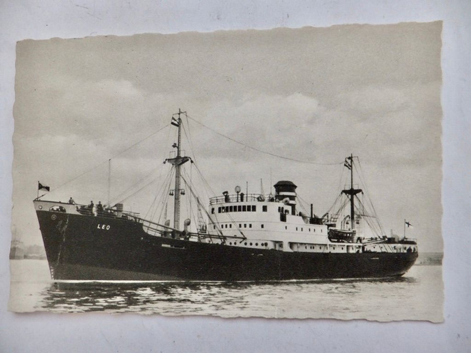 VANHA Postikortti SHO Laiva Leo 1958