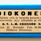 Vanha Ericssonin radiokoneen mainos magneettina * 20-luku - pikkukuva 1