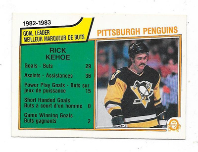 1983-84 OPC #274 Rick Kehoe , Pittsburgh Penguins
