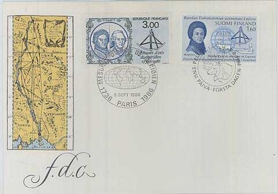 1986 Ranskan tiedeakatemi ja ranskalainen merkki FDC