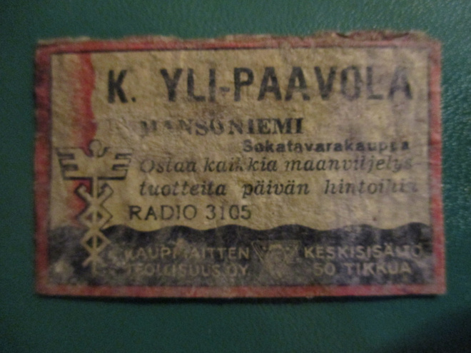 TT ETIKETTI - MANSONIEMI K.YLI-PAAVOLA  ET S-1