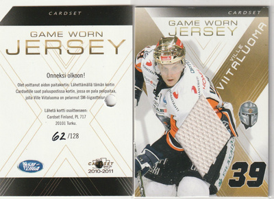 Ville Viitaluoma hpk Jersey Cardset 2010-11
