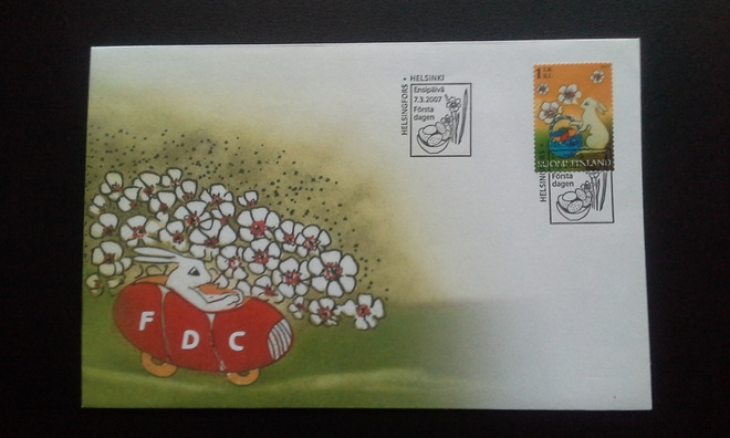 FDC Pääsiäisiloa 7.3.2007 LaPe 1829