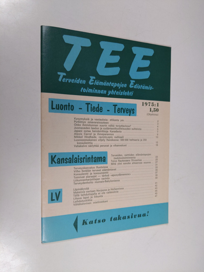 Tee 1975 : 1 : terveiden elämäntapojen edistämistoiminnan...