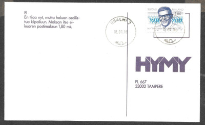 Postilähetys - Pihkala (LAPE 1033) Iisalmi 2 18.1.1988