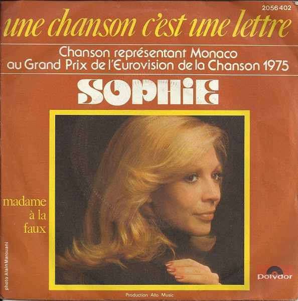 7” SINGLE Sophie - Une Chanson C'est Une Lettre
