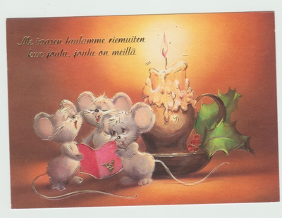 Hiirikolmikko laulaa joululaulua (R)