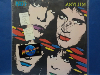 KISS - ASYLUM - FIN 1ST. PRESS 1985 EX-/EX- LP + NIMMARI