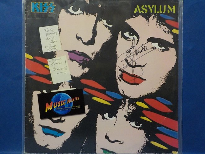 KISS - ASYLUM - FIN 1ST. PRESS 1985 EX-/EX- LP + NIMMARI