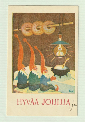 Joulukortti vuodelta 1944