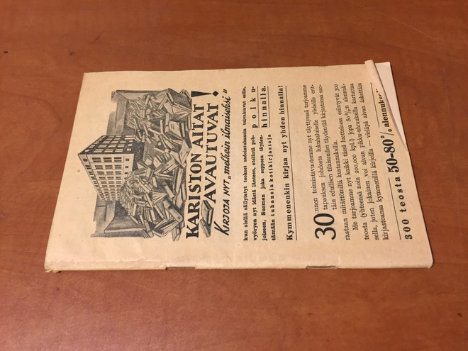 KARISTON AITAT AVAUTUVAT 1930 HYVÄ