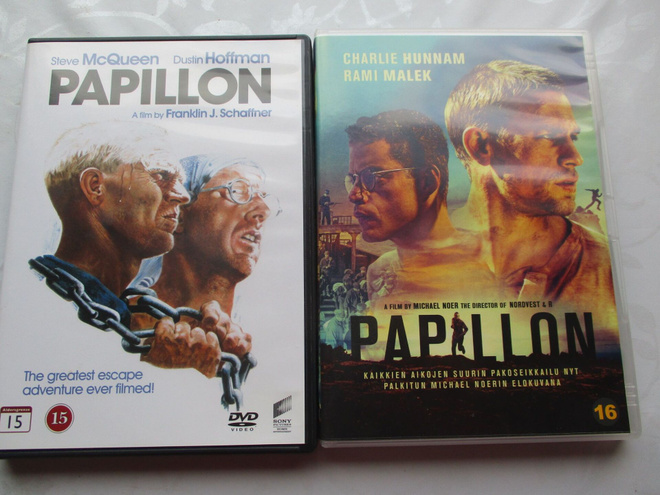 PAPILLON VANHA & UUSI DVD ELOKUVA