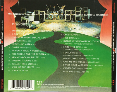 LYNYRD SKYNYRD - ONE MORE 2CD