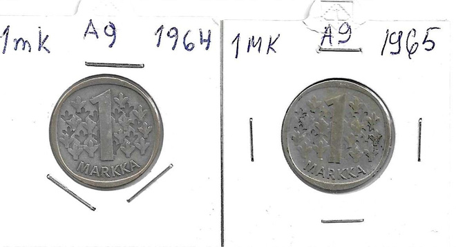 HOPEAMARKAT 1 MK 1964+1965  (KO-125+129)