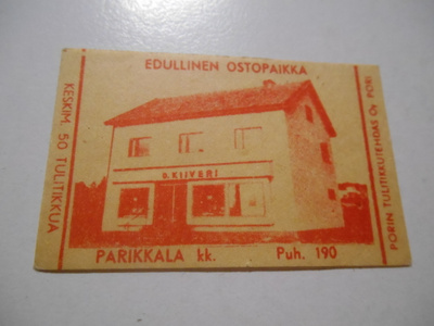 TT Etiketti O.Kiiveri Parikkala