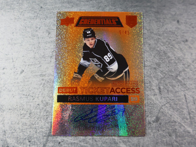 Rasmus Kupari 2021-22 Credentials Debut Ticket Access /45