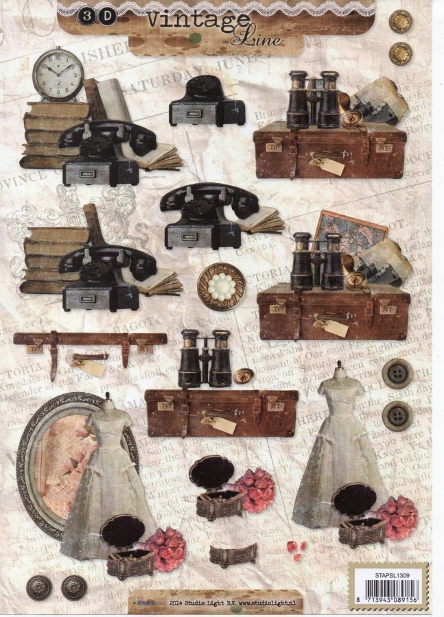 3D "°PUHELIN, LAUKKU...ASUT" / Vintage Line