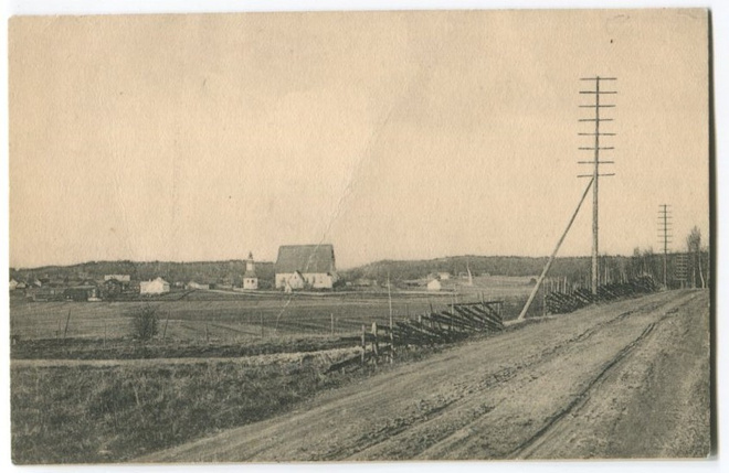 Sauvo Näkymä kirkolle, kulkenut 1913