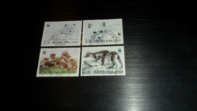 LAPE 1195-1198 WWF: NAALEJA.LOISTO LEIMATUT, KOKO SARJA