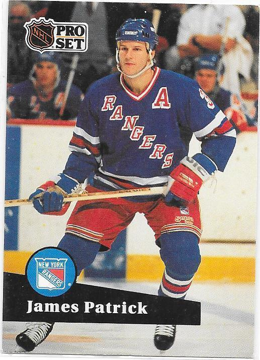 1991-92 ProSet #164 James Patrick New York Rangers