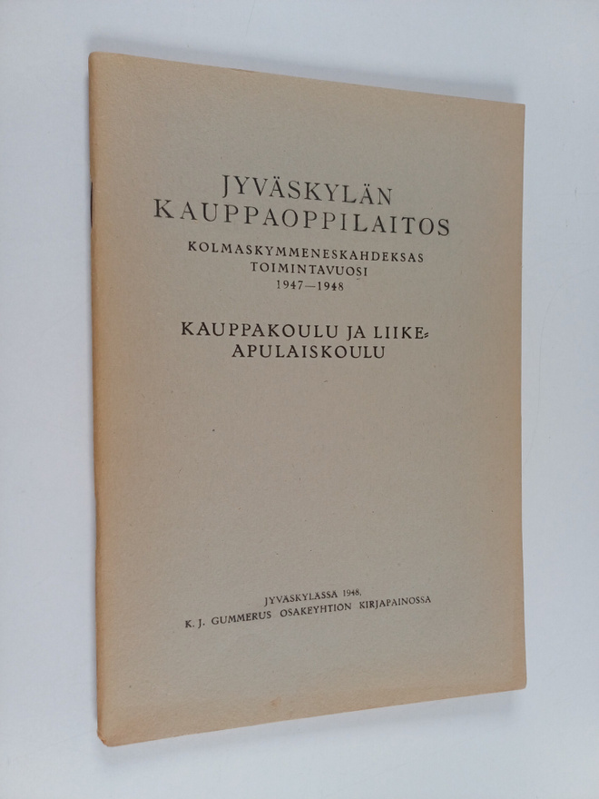 Jyvsäkylän kauppaoppilaitos : kolmaskymmeneskahdeksas toi...