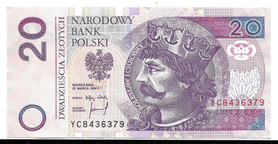 Puola 20 zlotia 1994