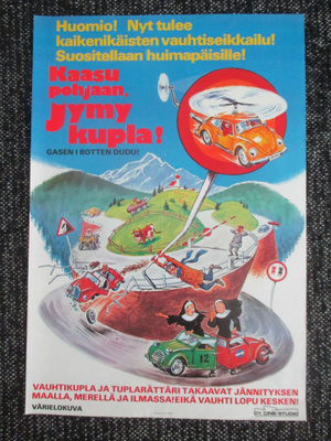 Kaasu pohjaan, Jymykupla! (1974) - vanha elokuvajuliste - VW
