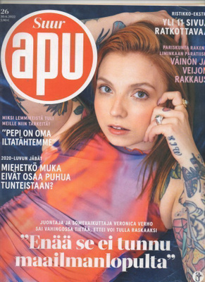 Apu n:o 26 2022 Veronica Verho. Mustio. Liminga. Legenda.