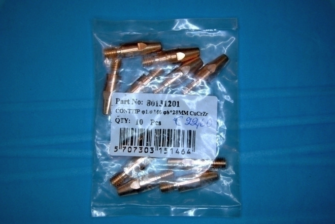 Virtasuutin M6x1,0x28mm CuCrZr 10 kpl pussi