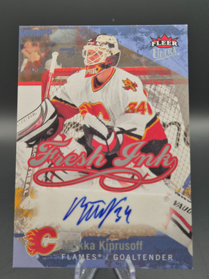 2007-08 FLEER ULTRA FRESH INK MIIKKA KIPRUSOFF AUTO