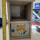 Kissa pieni hieno vintage puinen kaappi - pikkukuva 1