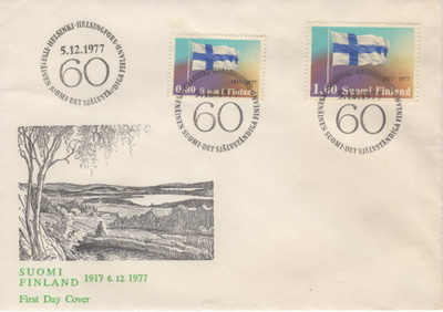 1977 Suomi 60 vuotta FDC erä 2