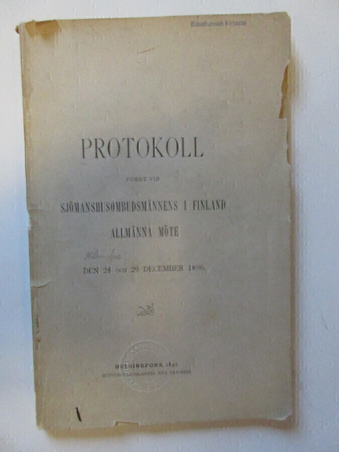 Protokoll 1896 Eduskunnankirjasto