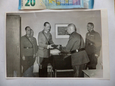 VANHA Valokuva Mannerheim Kenraalit Nenonen ym 1943