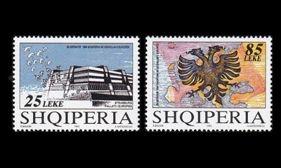 Albania 2567-8 ** Liittyminen Euroopan neuvostoon (1995)