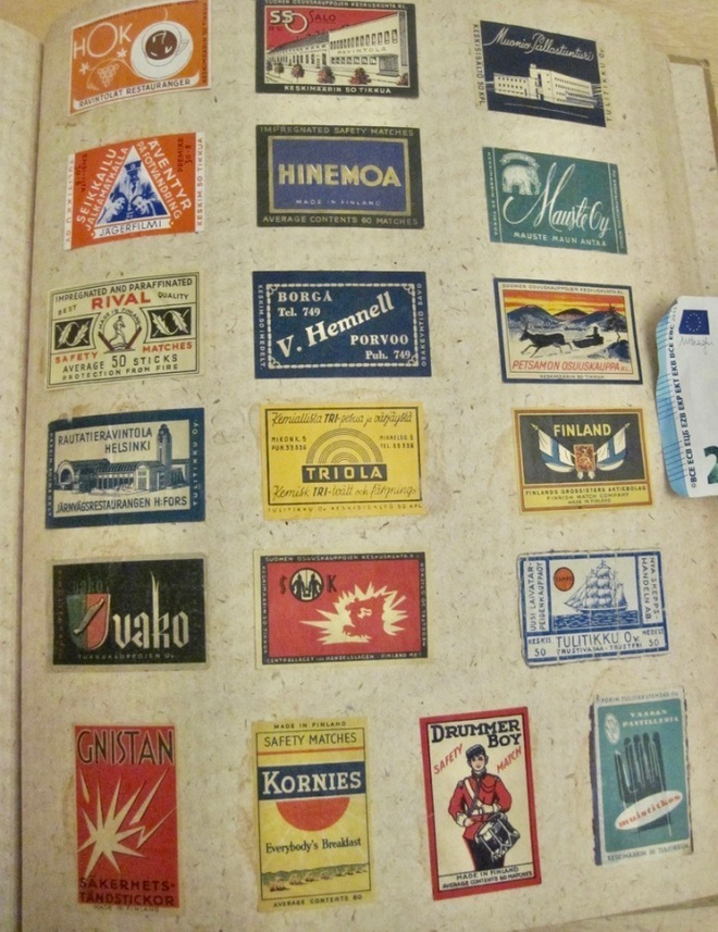 19 VANHAA Tulitikku Etikettiä 1930-l