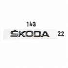 Skoda Tekstimerkki "SKODA" ; Kiiltävä musta 143m - pikkukuva 2