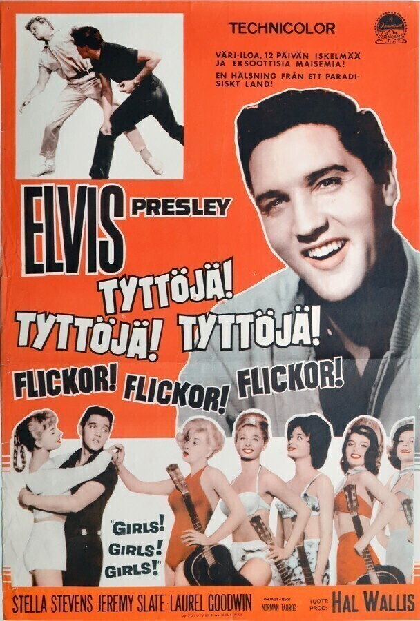 Elokuvajuliste: Tyttöjä! Tyttöjä! Tyttöjä! (Elvis Presley)
