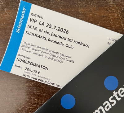 myydään Qstock 2026 La VIP lippu