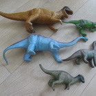 Dinosaurus 5kpl isoja (30 - 35 cm) ja pieniä (15 cm) - pikkukuva 1